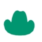 Write On/ Wipe Off Stock Cowboy Hat Shape Memo Board